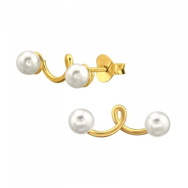 Ohrstecker CLIMBER PERLE in Gold