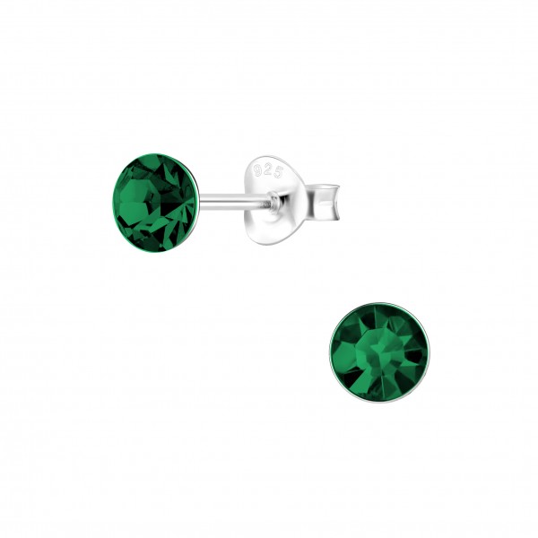 Ohrstecker CRYSTAL 5 mm I emerald