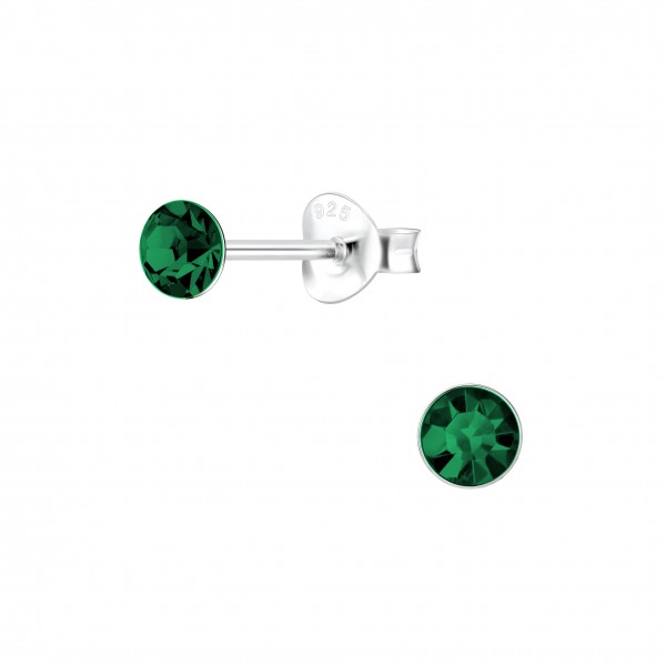 Ohrstecker CRYSTAL 4 mm I emerald