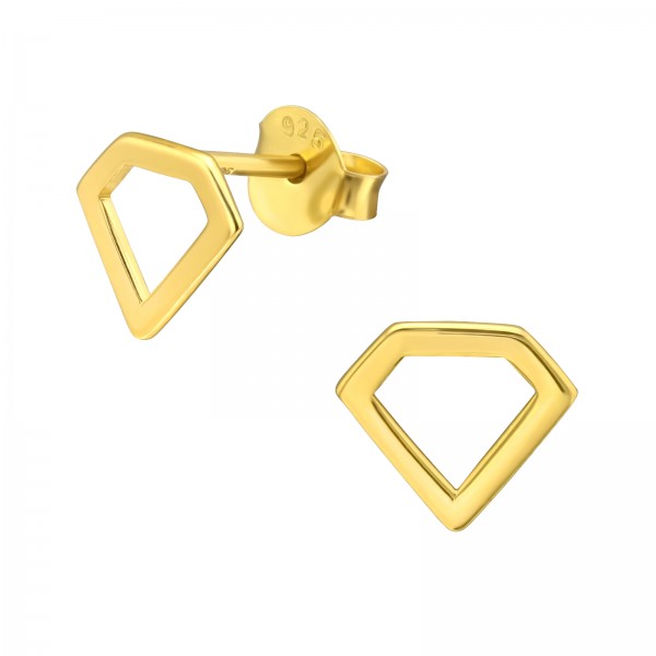 Ohrstecker DIAMANT cut-out Design in Gold