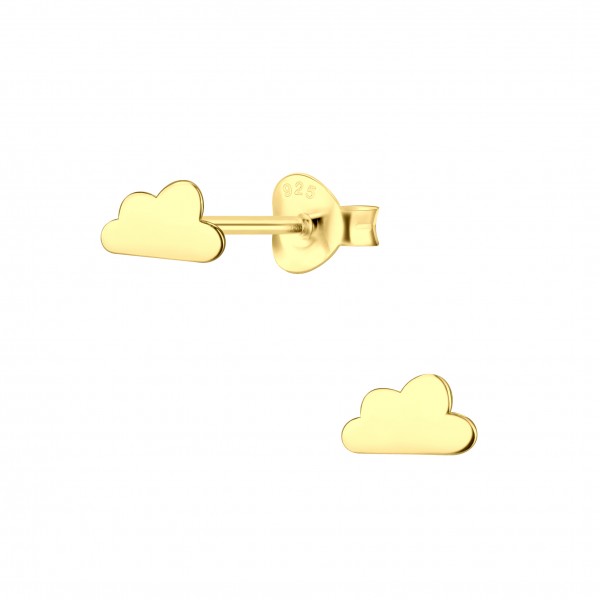 Ohrstecker WOLKE in gold